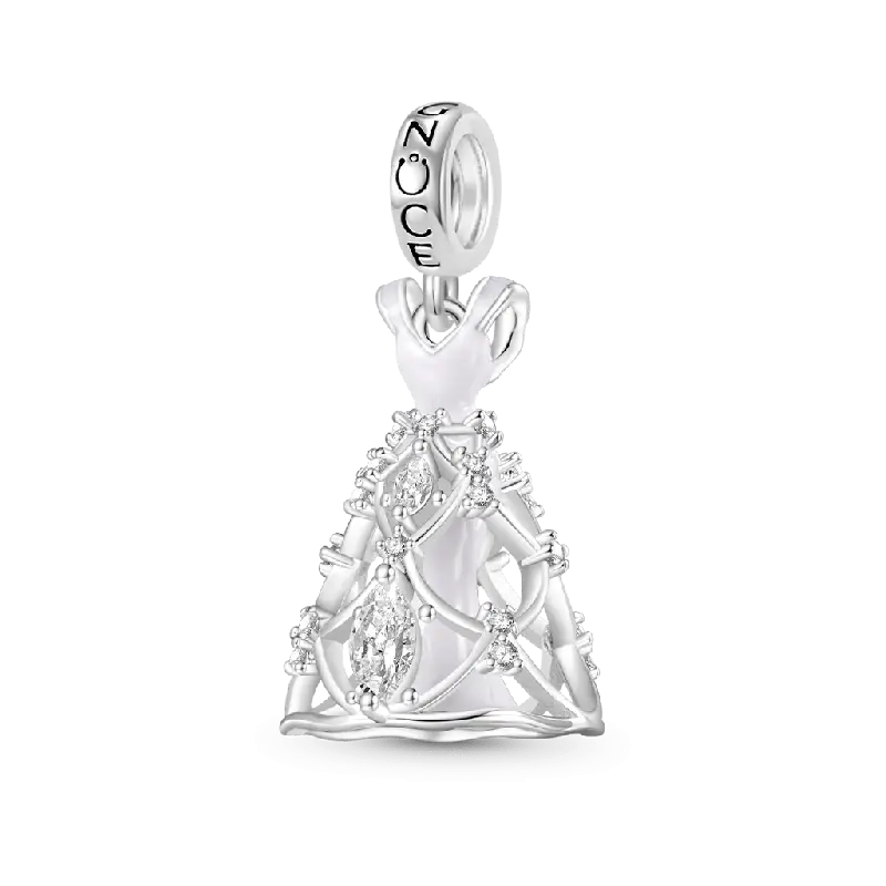 Gnoce White Wedding Dress Charm