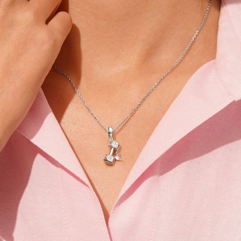 Gnoce Dumbbell Love Pendant Dangle Charm