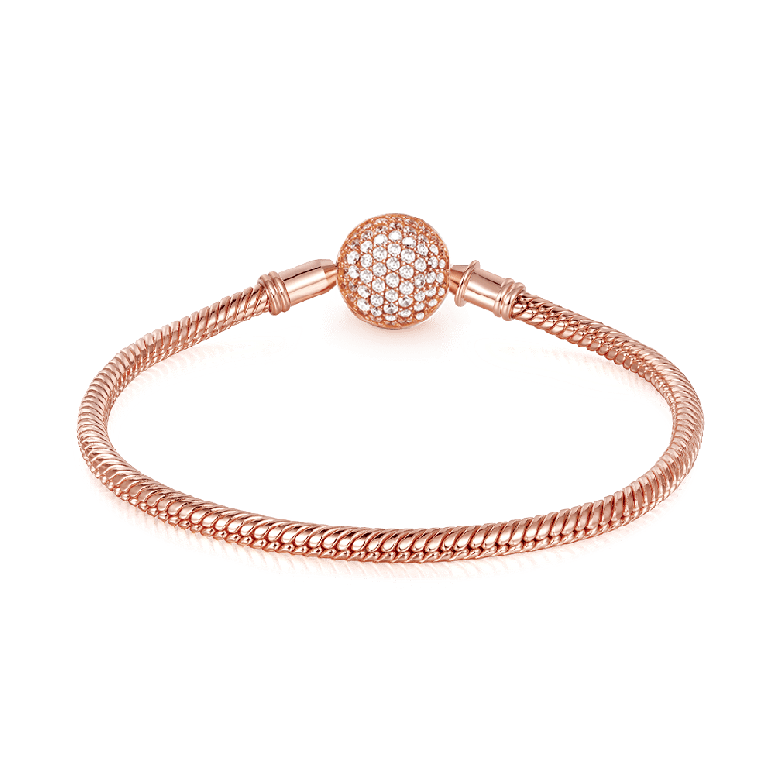 18K Gold Plated Bracelets with Clear Stones S925 Silver