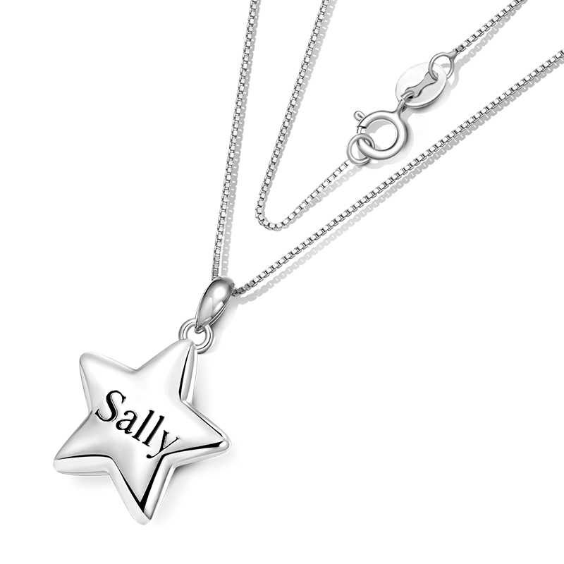 Gnoce Engravable Star Necklaces
