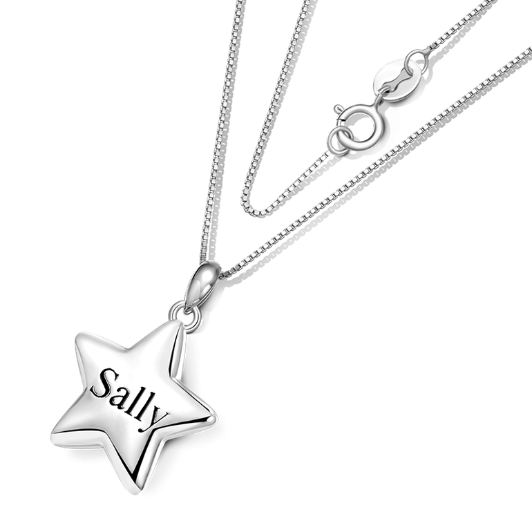 Gnoce Engravable Star Necklaces