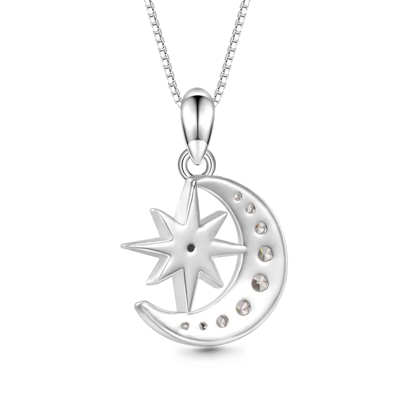 Gnoce Galaxy Moon & Star Necklaces