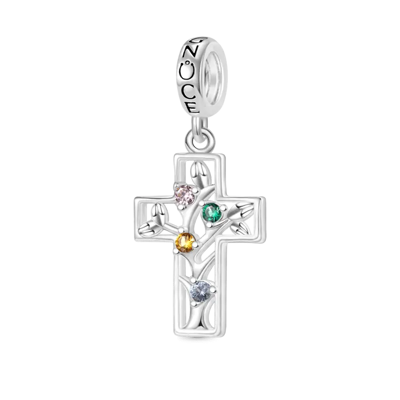 Gnoce Cross Tree Of Life Pendant Dangle Charm