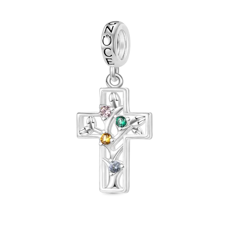 Gnoce Cross Tree Of Life Pendant Dangle Charm