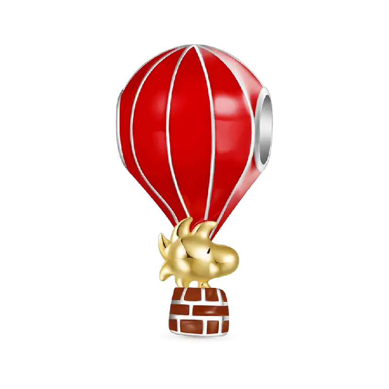 Gnoce Peanuts Woodstock Hot Air Balloon Ride Charm