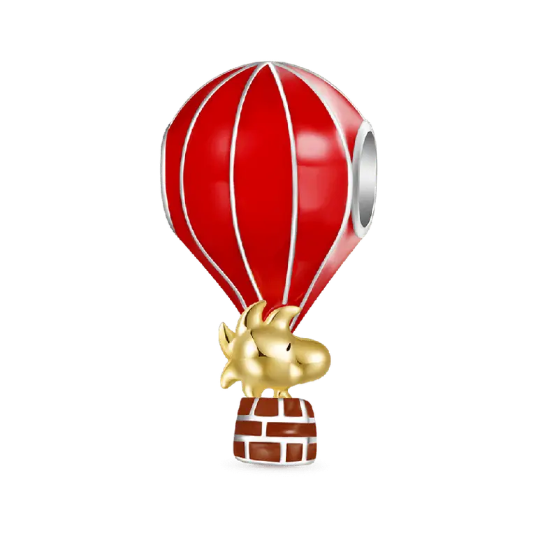 Gnoce Peanuts Woodstock Hot Air Balloon Ride Charm
