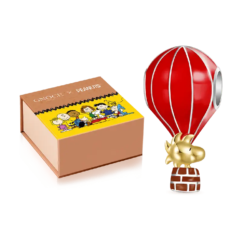 Gnoce Peanuts Woodstock Hot Air Balloon Ride Charm