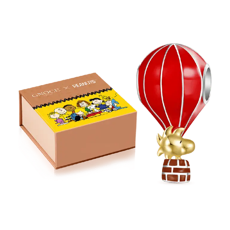 Gnoce Peanuts Woodstock Hot Air Balloon Ride Charm
