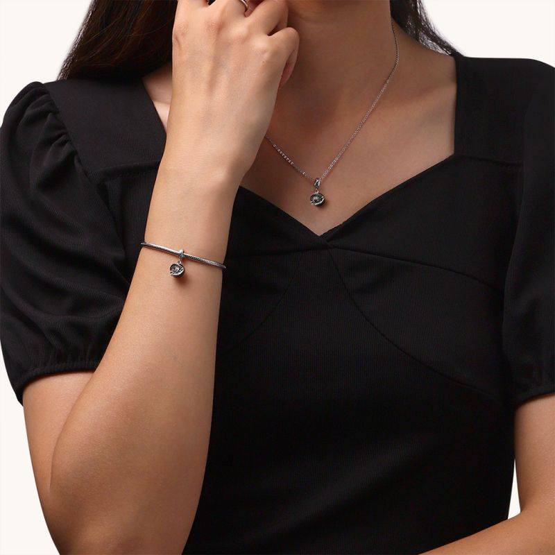 Gnoce Halloween Rotatable Devil Eye Pendant Dangle Charm