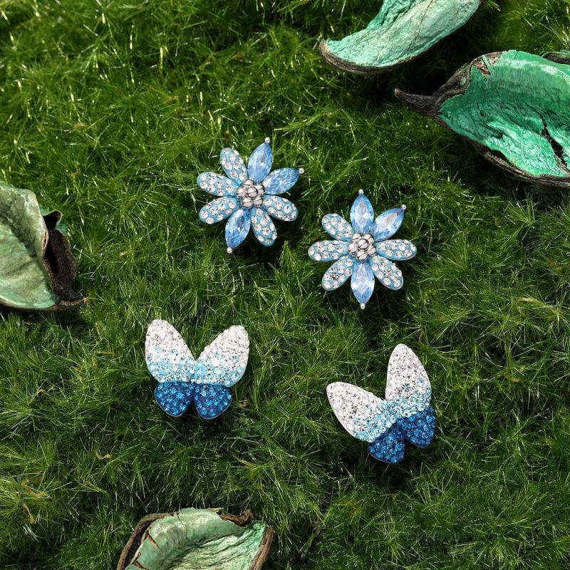 Gnoce Blue Gradient Butterfly Earrings