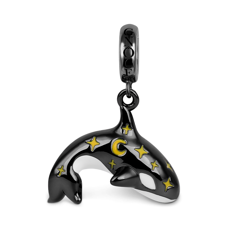 Star Killer Whale Charm Pendant 925 Sterling Silver
