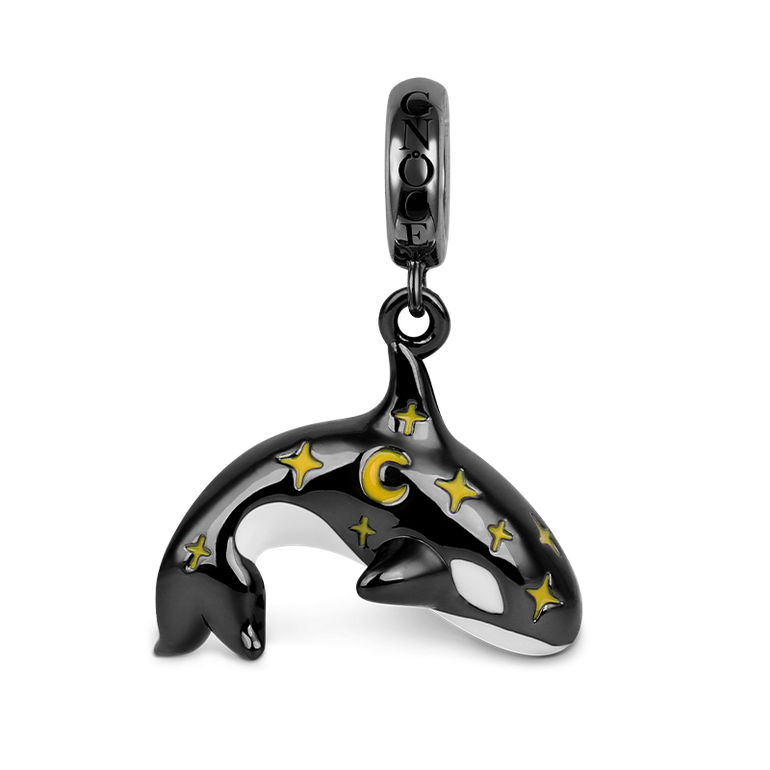 Star Killer Whale Charm Pendant 925 Sterling Silver