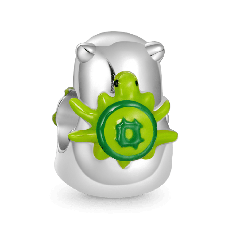 Gnoce Cute Capybara Carrying Turtle Backpack Charm