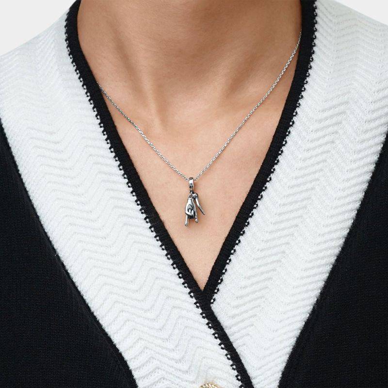 Gnoce Lucky Horn & Hand Sign Pendant Dangle Charm