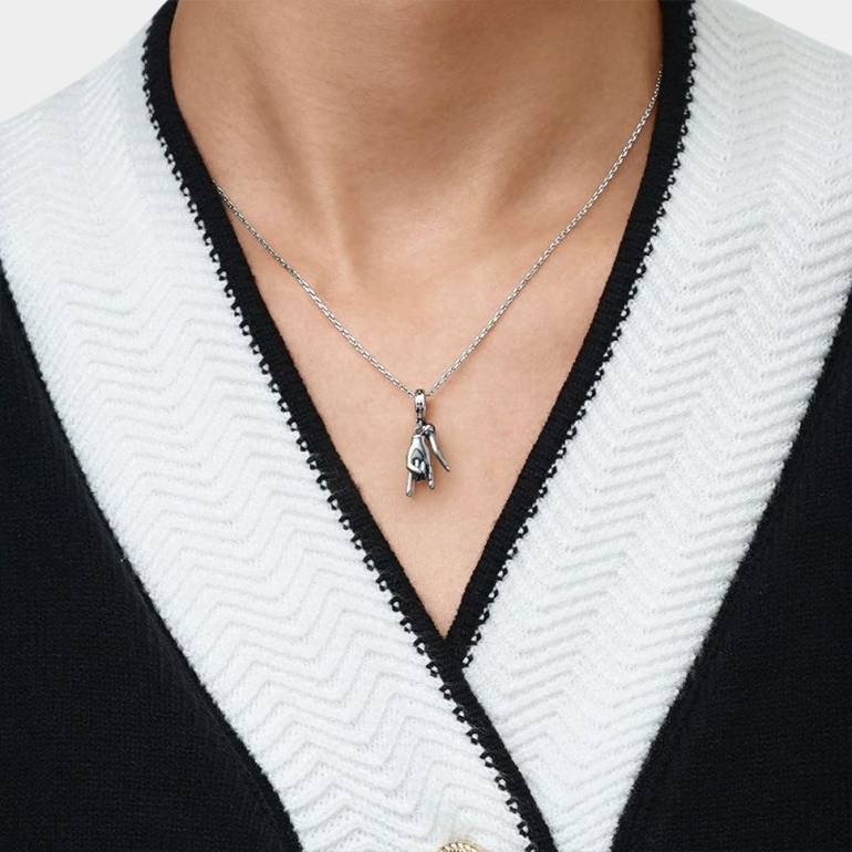 Gnoce Lucky Horn & Hand Sign Pendant Dangle Charm