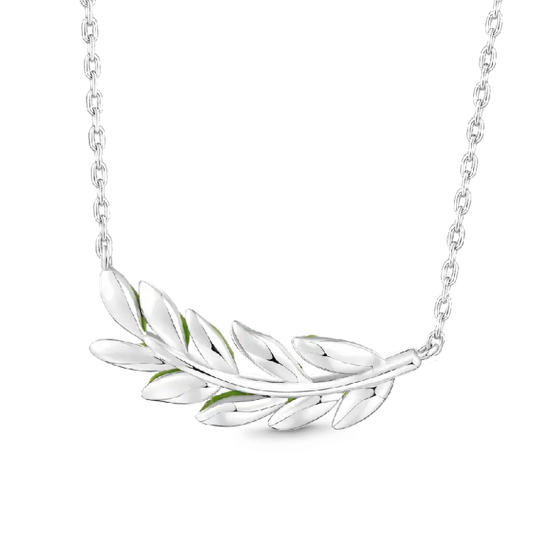 Gnoce Olive Leaf Pendant Necklaces