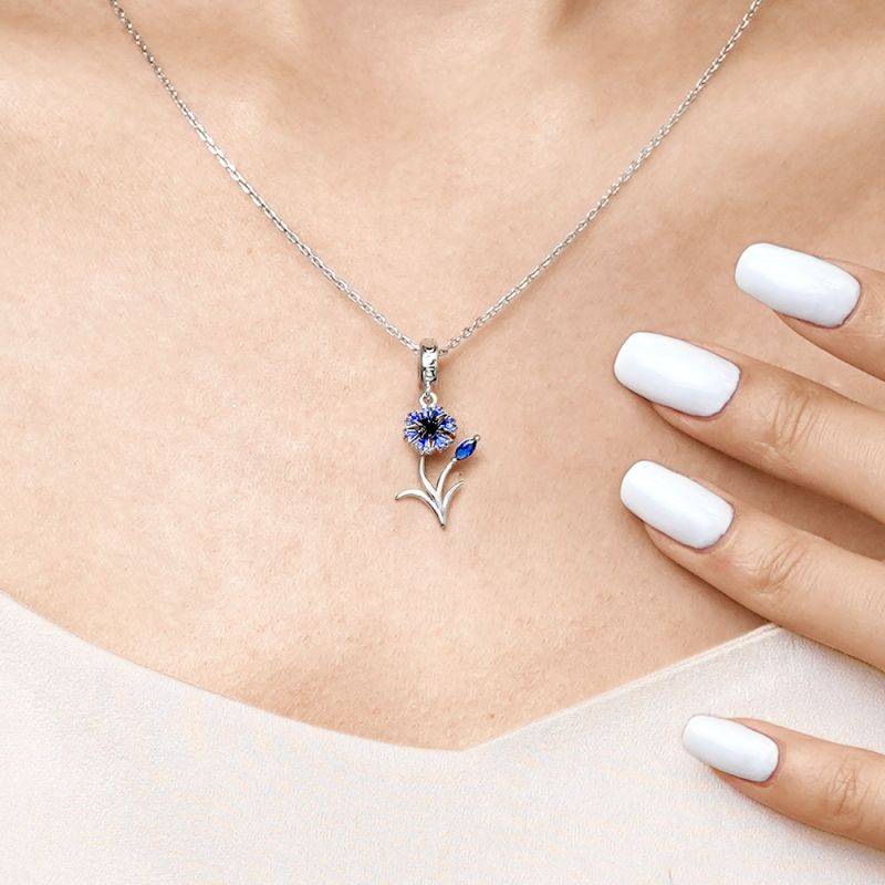 Gnoce Cornflower Pendant Dangle Charm