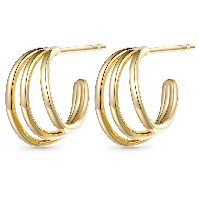Gnoce Triple Echo Hoops Earrings
