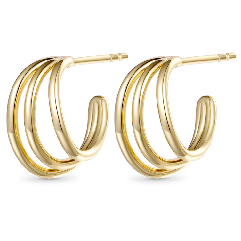 Gnoce Triple Echo Hoops Earrings