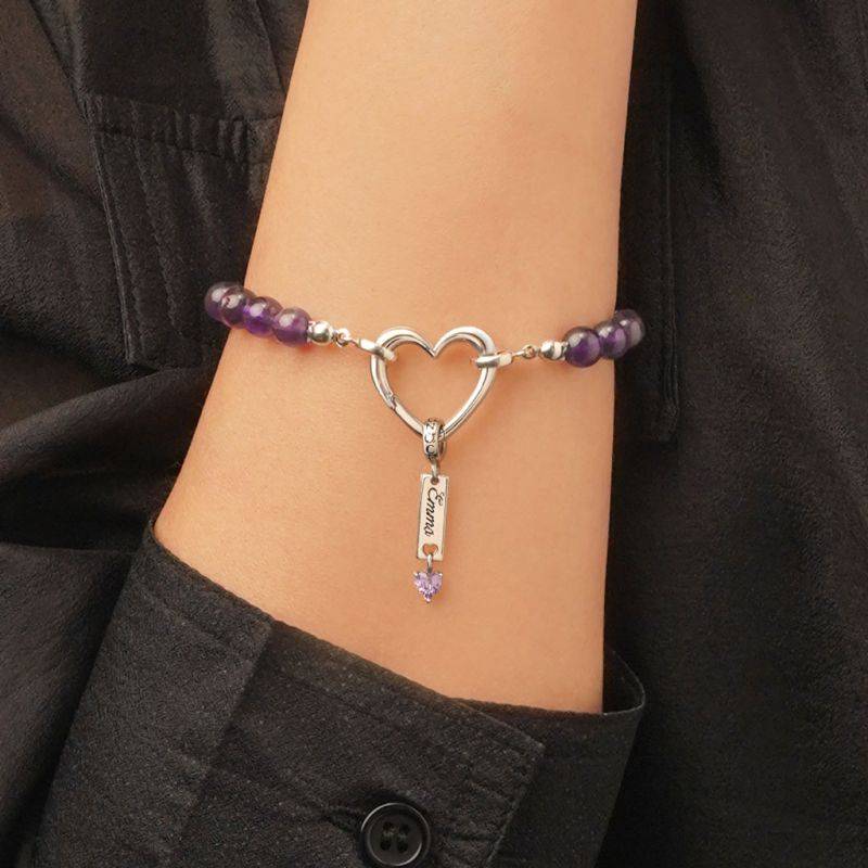 Gnoce Amethyst Energy Beaded Stretch Bracelets
