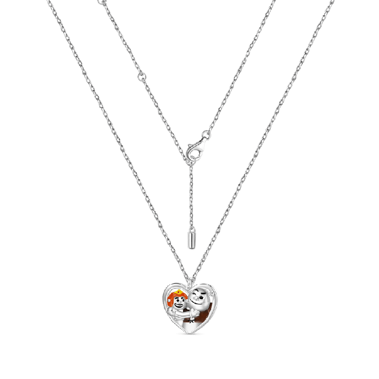 Gnoce Shrek & Fiona Heart Necklaces