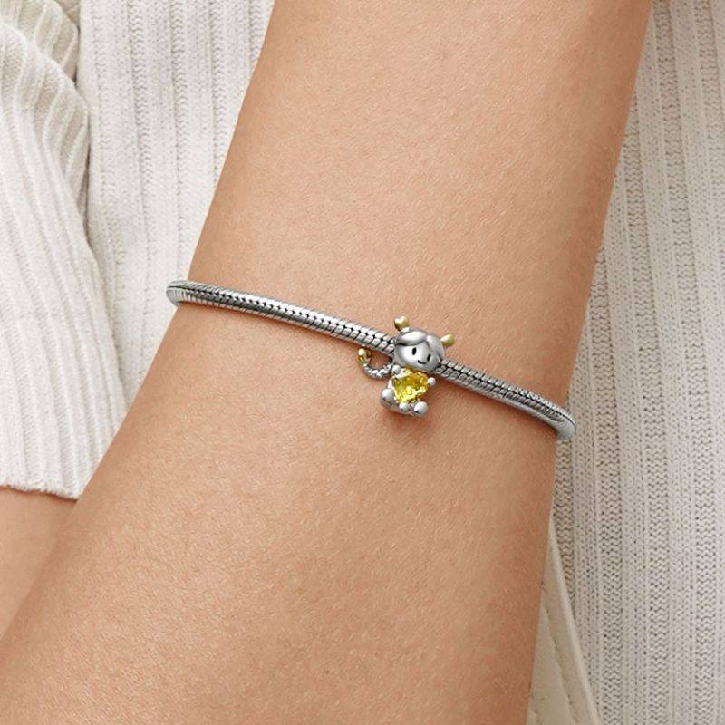 Gnoce Scorpio Zodiac Sign Embraces Heart Gem Charm