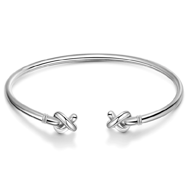 Double Knot Bracelets Designed Bangle S925 Silver