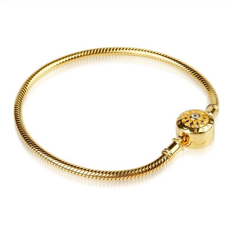 18K Gold Plated Classic 925 Sterling Silver Bracelets