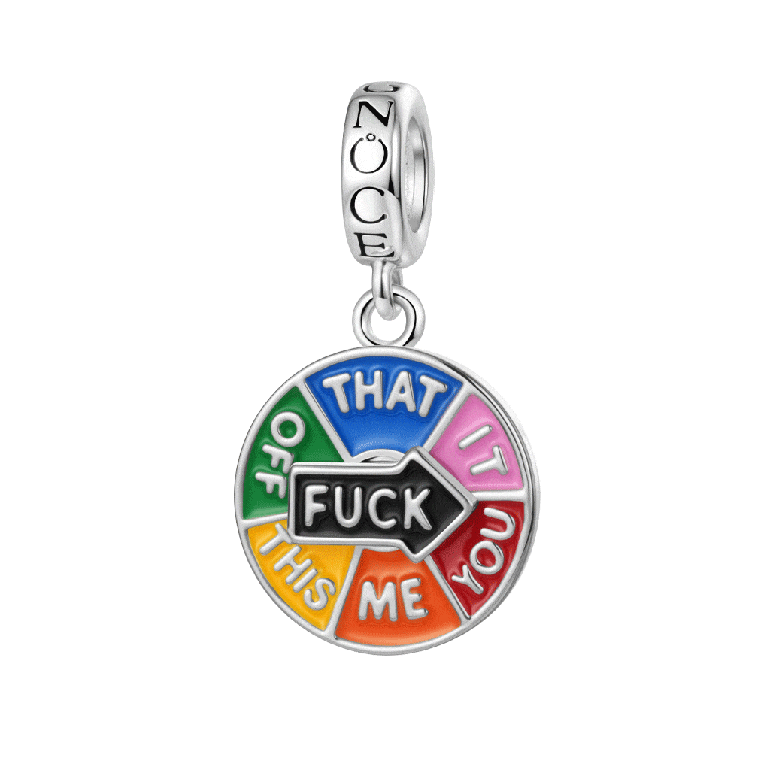 Gnoce Edgy Spinner Wheel Pendant Dangle Charm