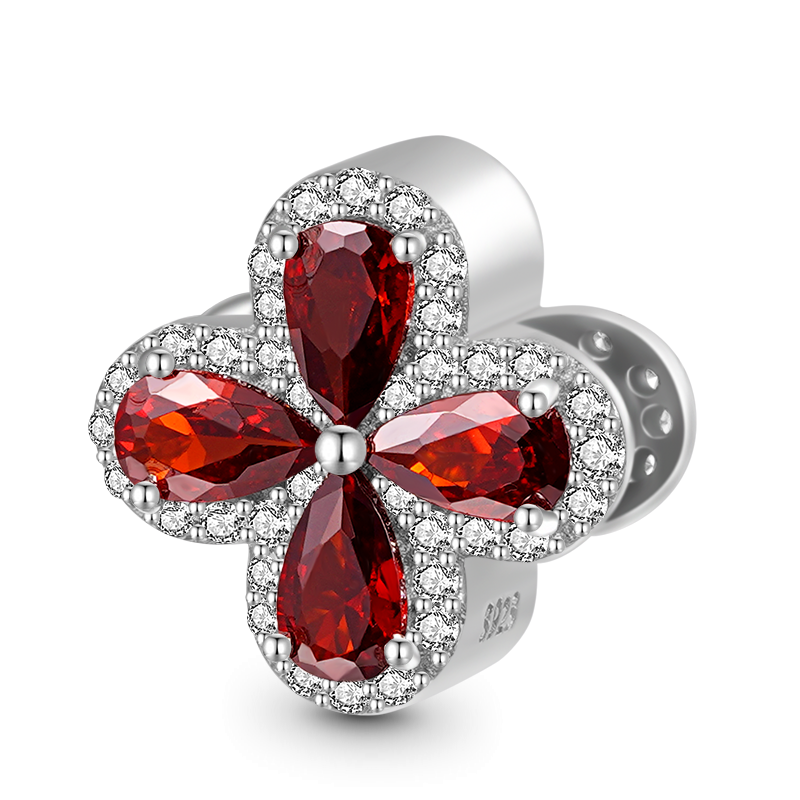 Gnoce Lucky Clover Birthstone Basic Charm