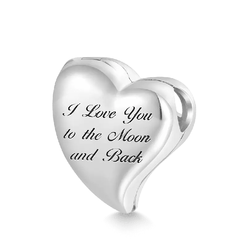 Gnoce Magic Wand Pink Heart Charm Platinum-plated Silver Blend