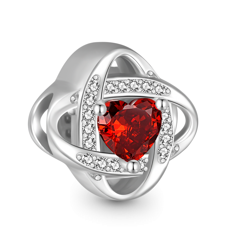 Gnoce Lucky Knot Birthstone Charm