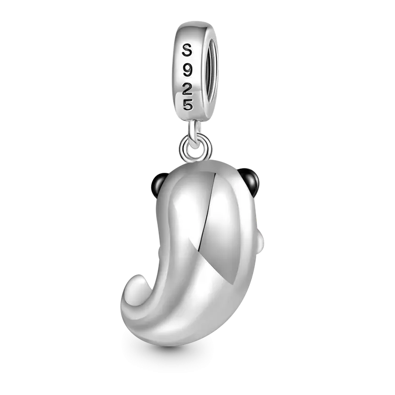 Gnoce Lovely Otter Embraces Heart Gem Charm
