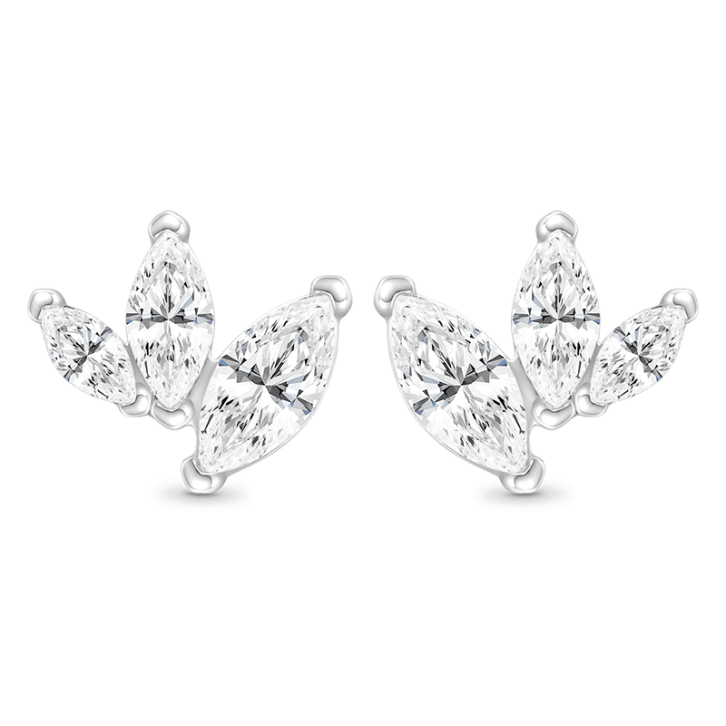 Gnoce Leaf-shaped Stud Earrings