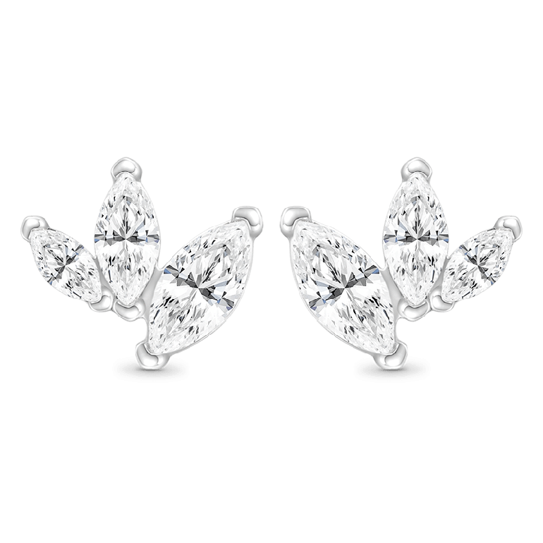 Gnoce Leaf-shaped Stud Earrings