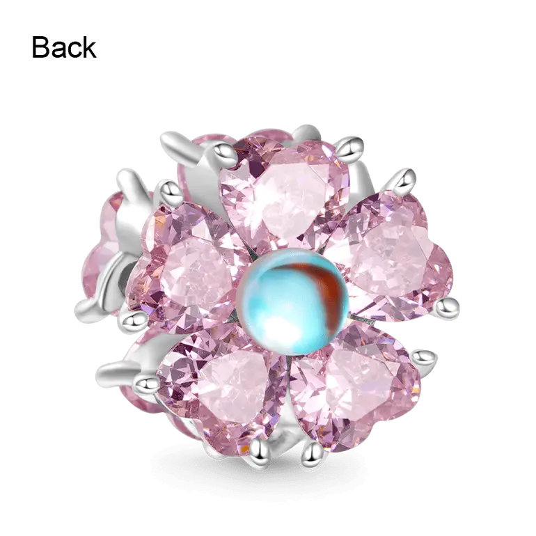 Gnoce Pink Blooming Flower Charm