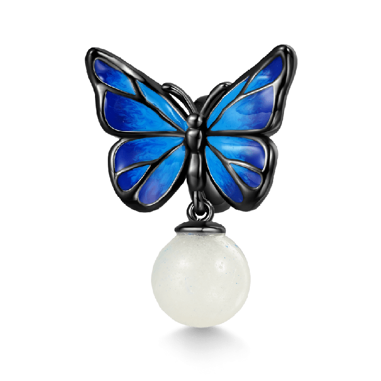 Gnoce Blue Morpho Butterfly Glow-in-the-Dark Charm