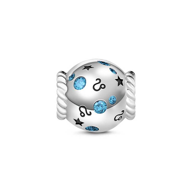 Leo Zodiac 925 Sterling Silver Bead Charm