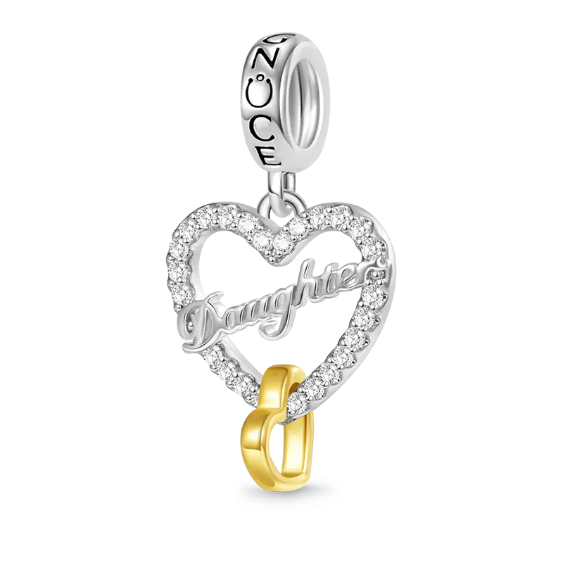 Gnoce Love You Daughter Heart Pendant Dangle Charm