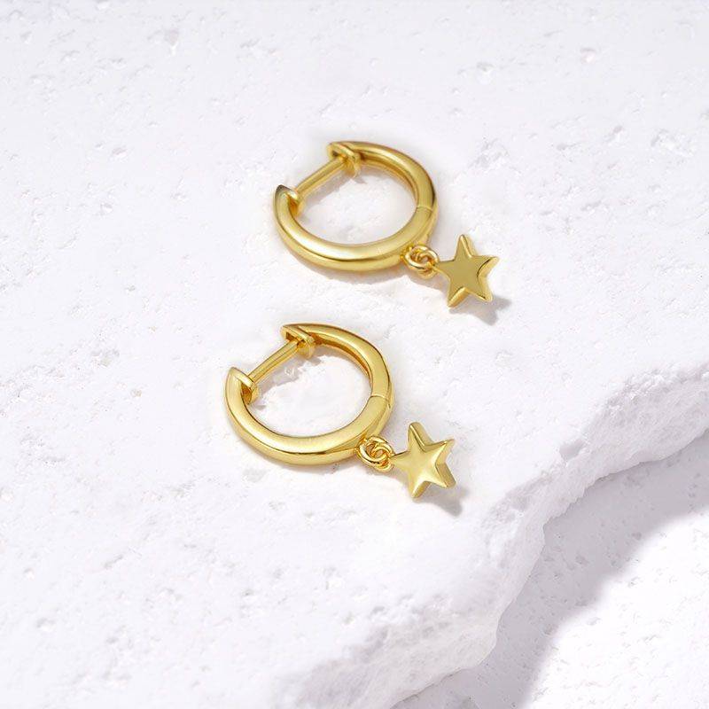 Gnoce Star Dangling Dangle Earrings