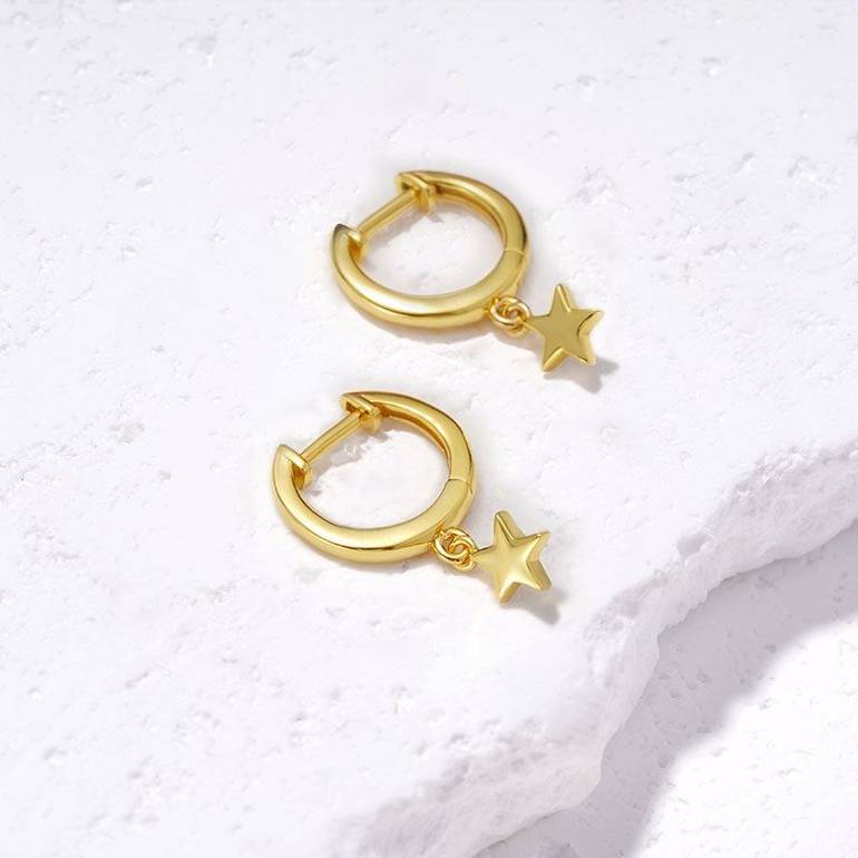 Gnoce Star Dangling Dangle Earrings