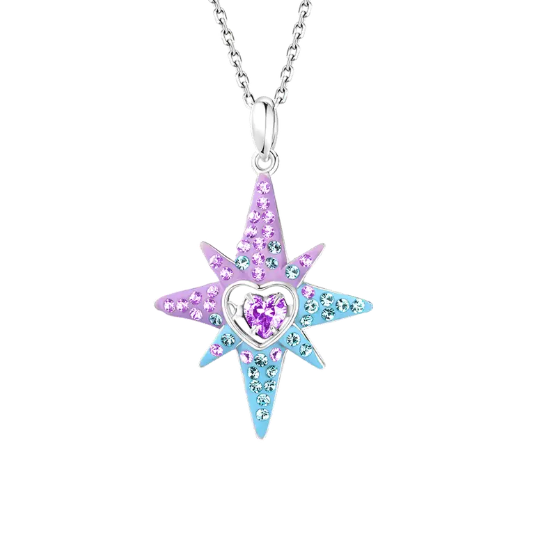 Gnoce Dancing Heart Eight-Pointed Star Necklaces