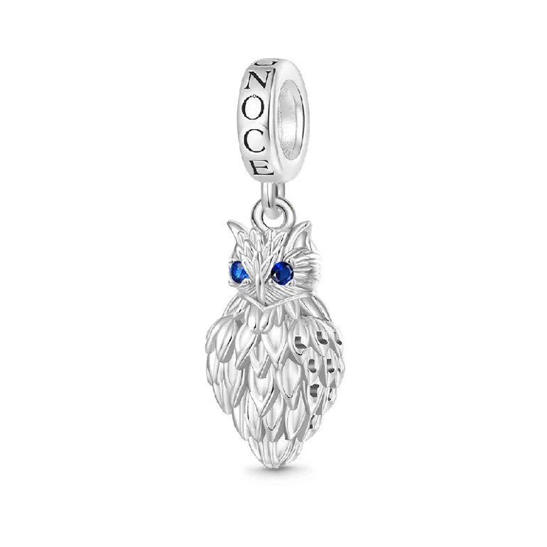Gnoce Hollow Owl Wings Light Shadow Pendant Dangle Charm
