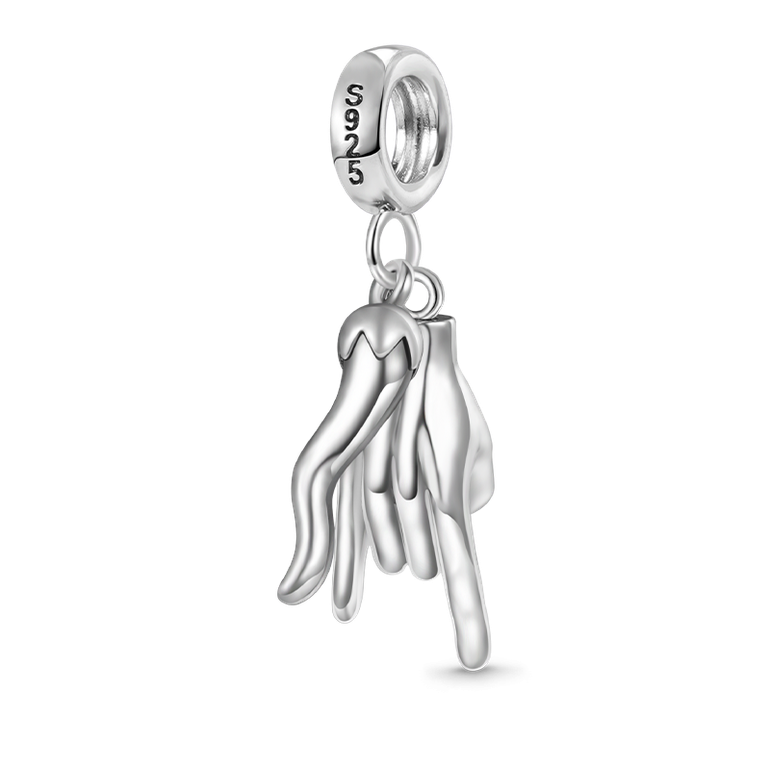 Gnoce Lucky Horn & Hand Sign Pendant Dangle Charm