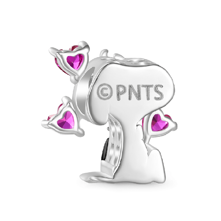 Gnoce Valentine's Day Peanuts Snoopy Love Diamond Charm