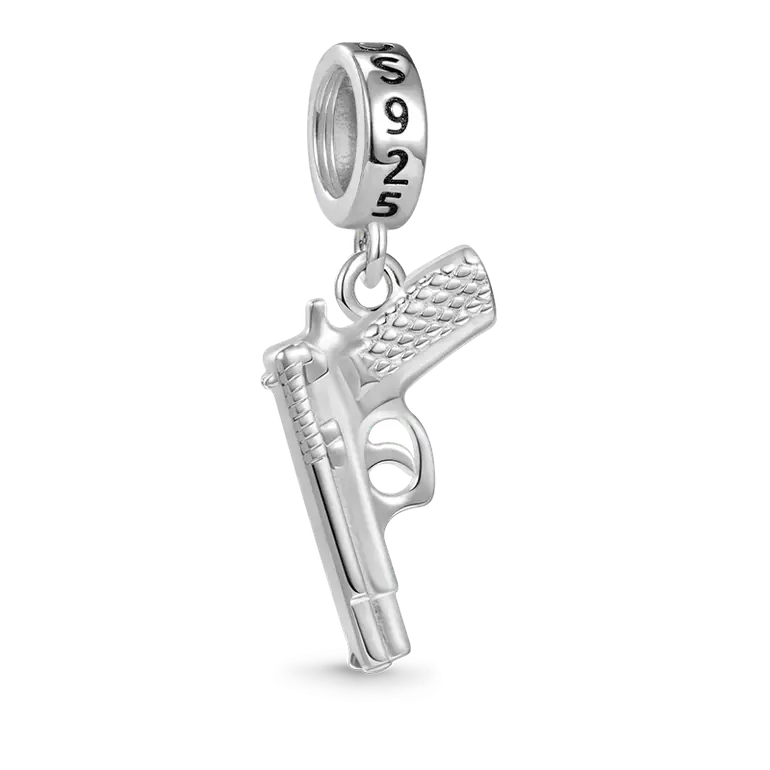 Gnoce Bullet Gun Pistol Pendant Dangle Charm