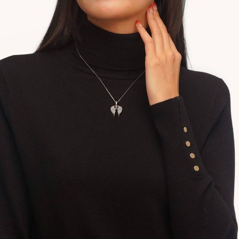 Gnoce 18k Rose Gold Angel Wings Necklaces