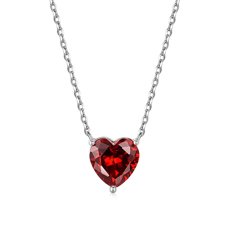 Gnoce Birthstone Heart Necklaces