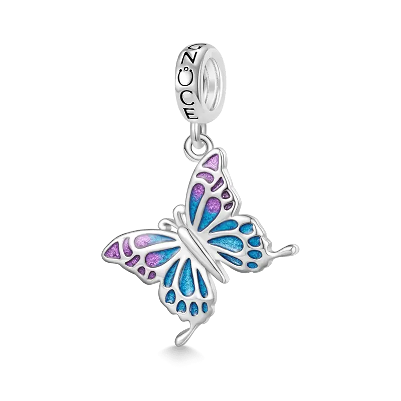 Gnoce Blue-violet Butterfly Pendant Dangle Charm