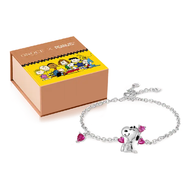 Gnoce Peanuts Snoopy Love Heart Adjustable Bracelets